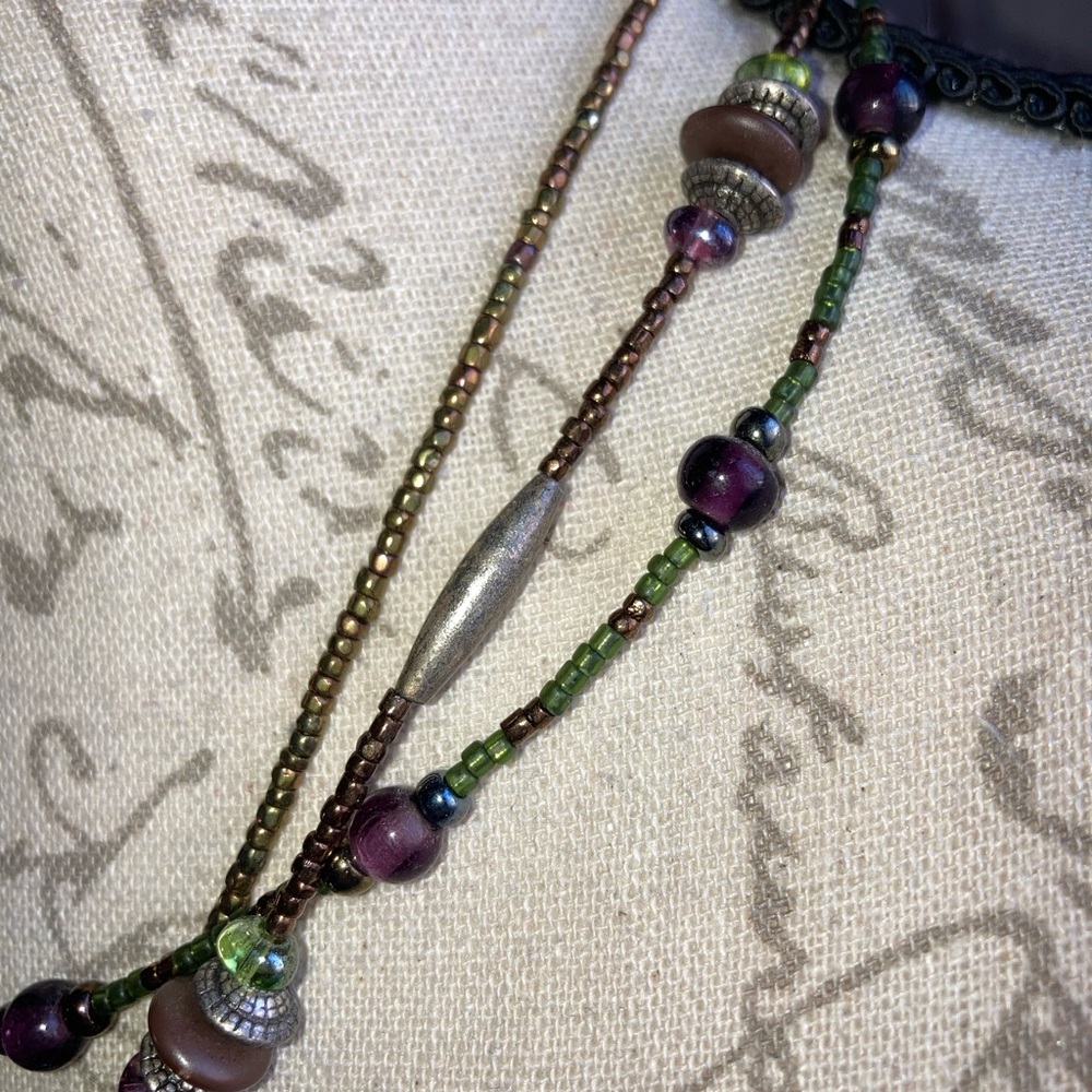 Multistrand Beaded Pendant Necklace Jewelry - Picture 4 of 6